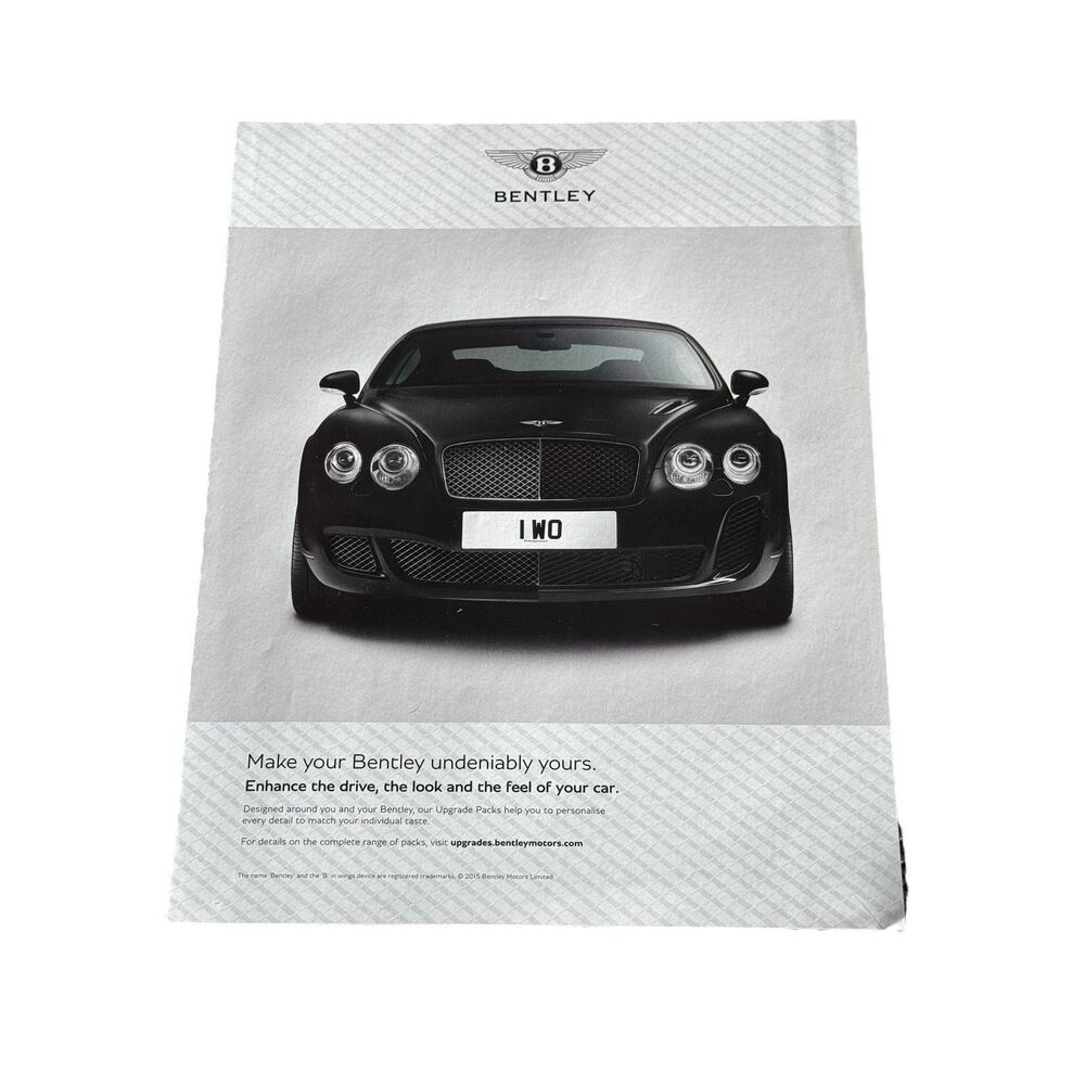 Bentley Advertisement 2015 Car Automobile Ad British Flying Spur V12 Luxury